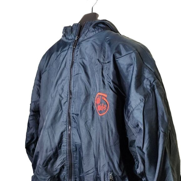 Vintage 90s Intel Inside Fleece Lined Windbreaker Jacket Hood Mens Size M Black - Picture 5 of 9